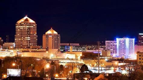Albuquerque New Mexico At Night City Lights Pinterest