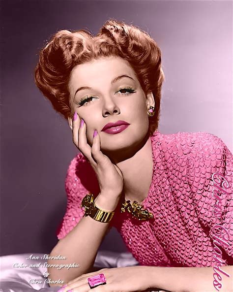 ann sheridan color conversion in 32 bit multilayered stereographic by chris charles from b w