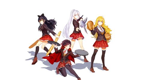 320x568 Resolution Female Group Anime Character Rwby Yang Xiao Long Ruby Rose Character