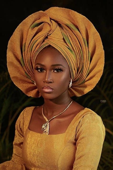africa party gold nigeria gele headtie hat aso oke etsy african hair wrap african head