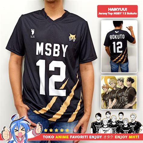 Bokuto being the team captain with akaashi as the vice. Jersey Top Haikyuu Black Jackals 12 - BOKUTO - MSBY ...