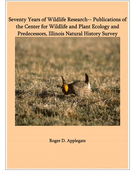 Pdf Seventy Years Of Wildlife Research Publications Of The Center