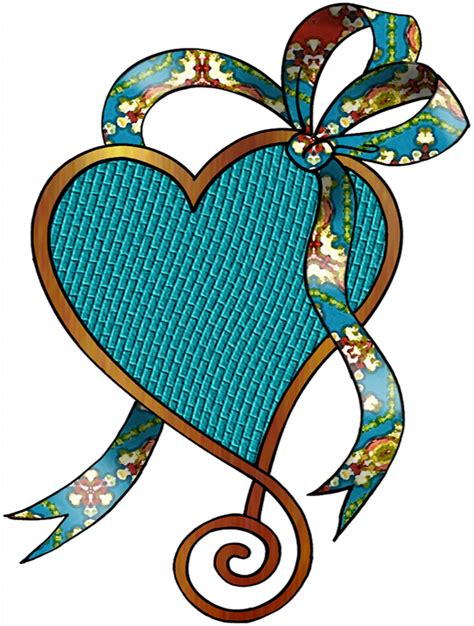 Artbyjean Paper Crafts Love Hearts Set A19 Aqua Brick Red Gold