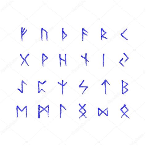 Ancient Germanic Alphabet Alphabet With Ancient Old Norse Runes
