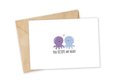 You Octopi My Heart Octopus Greeting Card Happy Card I Etsy