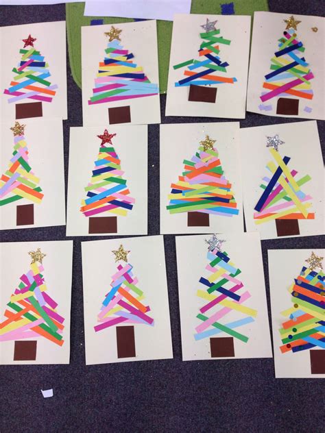 Christmas Tree Paper Strips December Pinterest