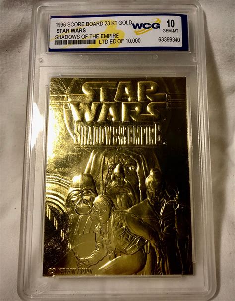 Star Wars 23kt Gold Plated Collectible Cards Etsy
