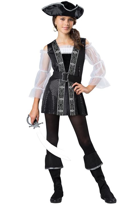 Brand New Dark Pirate Lass Girls Tween Costume Ebay