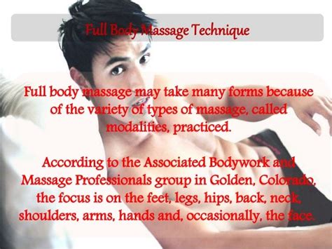 Full Body Massage Technique
