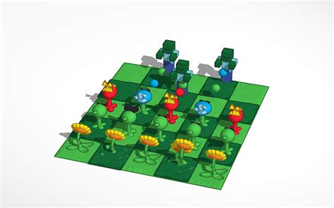 3d design plants vs zombies peashooter style tinkercad