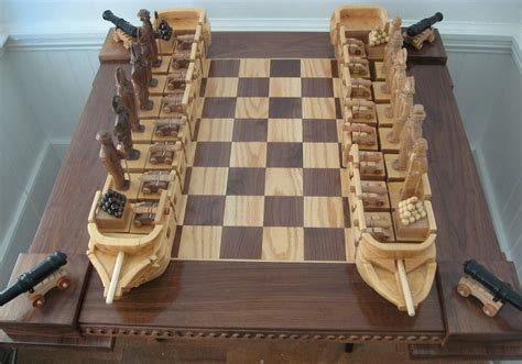 Chess Set War Of 1812 Chess Set Handmade On Etsy Custom Themed Chess