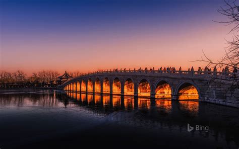 The Seventeen Arch Bridge Over Kunming Lake In Beijing Summer Palace