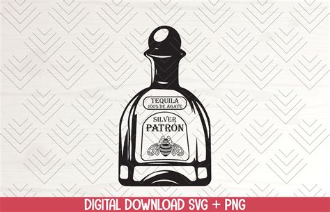 Patron Tequila Svg Png Bottle Alcohol T Birthday Etsy