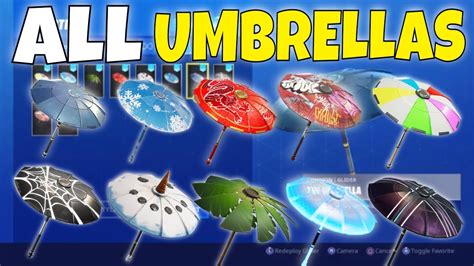 All Seasons 1 10 Victory Royale Umbrellas In Fortnite Youtube