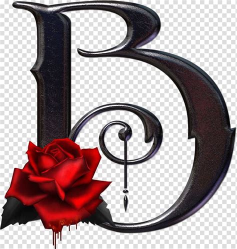 Gothic Alphabet Letter Gothic Art Rose Transparent Background Png