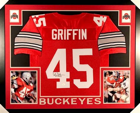 Archie Griffin Signed Ohio State 35x43 Custom Framed Jersey Inscribed