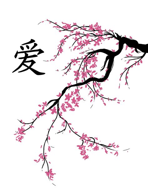 Easy Cherry Blossom Drawing Tree Cherry Blossom Tree Drawing Easy At