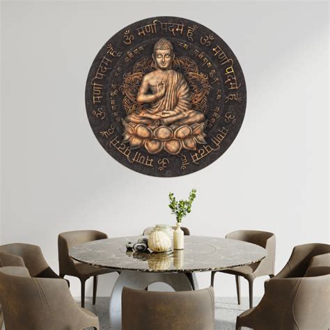 Buddha Preachings Circle Art Evershine Wall