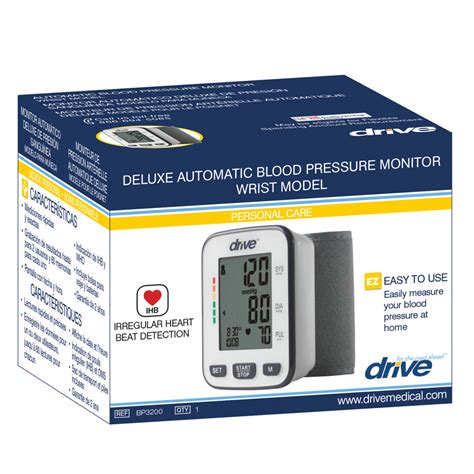 Drive Automatic Inflation Deluxe Blood Pressure Monitor With Medium Wrist