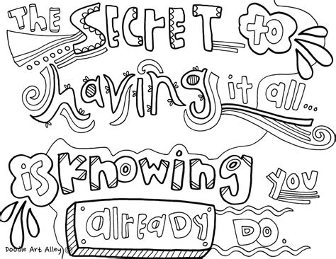Doodle Art Alley All Quotes Coloring Pages