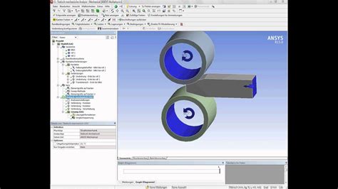 Ansys Workbench Static Structural Rolling Of A Bar Made Of Copper Alloy Tutorial Youtube