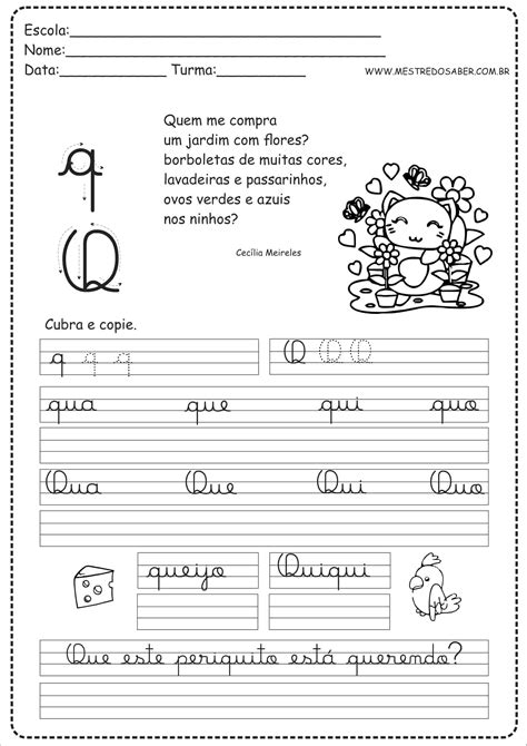 Texto Com A Letra Q Para Educação Infantil Texto Exemplo