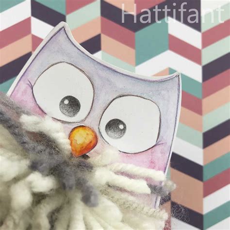 Pom Pom Mama And Baby Owls Paper Craft Hattifant