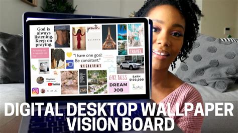 How To Make A Digital Desktop Wallpaper Vision Board For Free In 2020