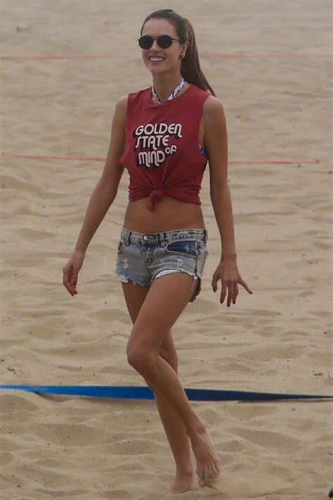 Alessandra Ambrosio Plays Volleyball On The Beach In Santa Monica 11