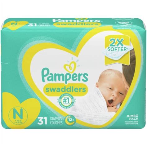 Pampers Swaddlers Size N Newborn Diapers 31 Ct Bakers