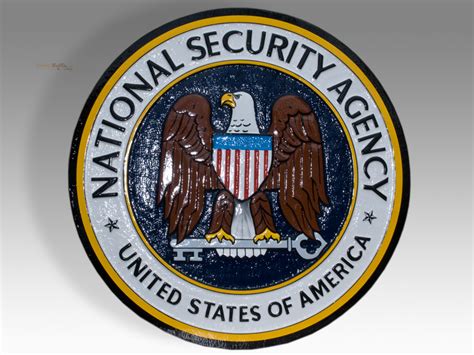 Us National Security Agency Plaque Or Seal Modelbuffs Custom Made