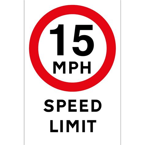 15 Kph Speed Limit Sign