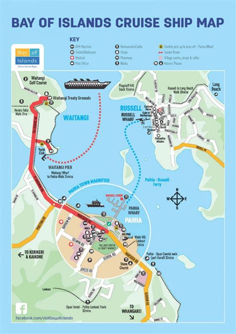 Official Cruise Ship And Port Map For The Bay Of Islands