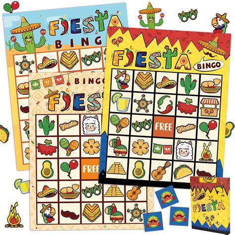 Buy Mexican Fiesta Bingo Party Games 24 Players Birthday Party Games