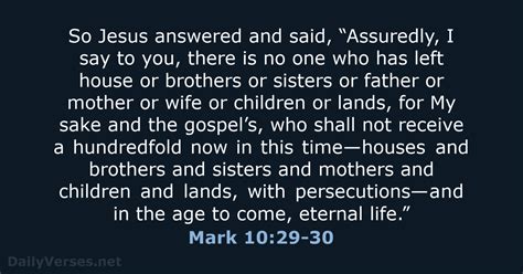 Mark 1029 30 Bible Verse Nkjv