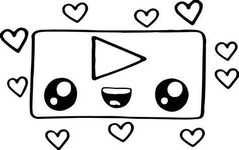 Youtube Logo Sketch Sketch Coloring Page