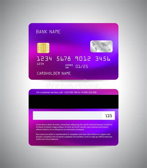 Credit Card Front And Back Side Stock Illustration Illustration Of Office Assets 16800394