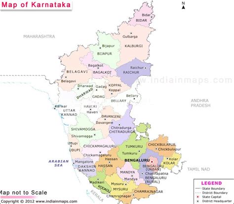 For revenue and administration purposes. Karnataka Map | state maps | Pinterest