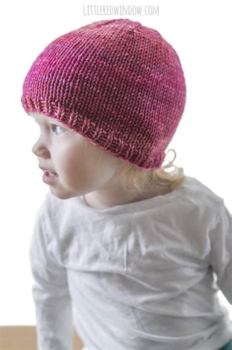 Basic Easy Baby Hat Knitting Pattern Little Red Window