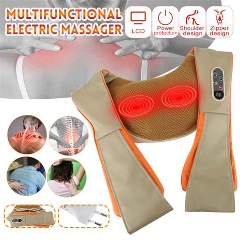 Multifunctional U Shape Electrical Shiatsu Back Neck Shoulder Body Massager Infrared Heated 4d