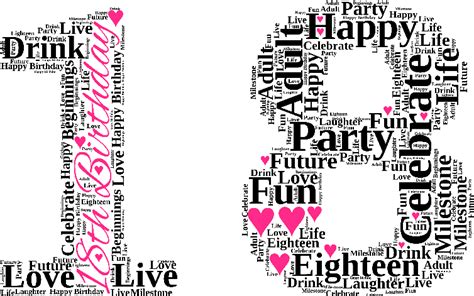 Download Transparent 18 Birthday Png Png Download Happy 18th Birthday