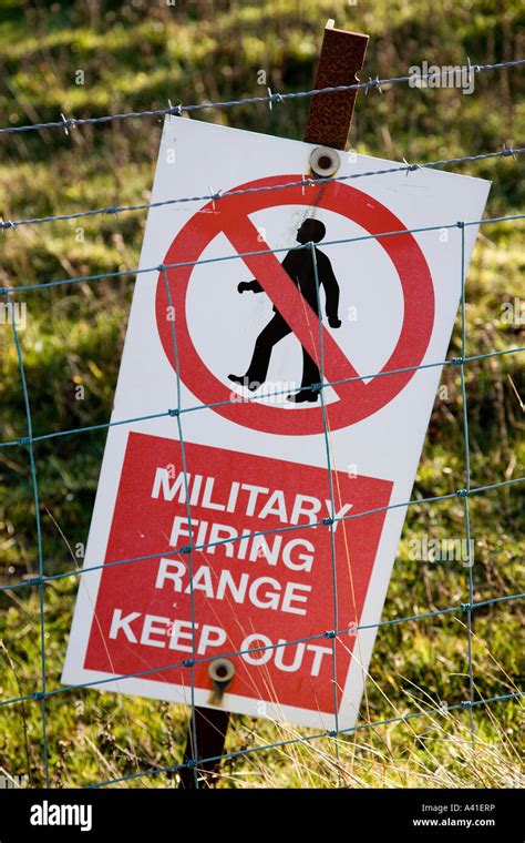 Military Firing Range Danger Sign Stock Photo Alamy