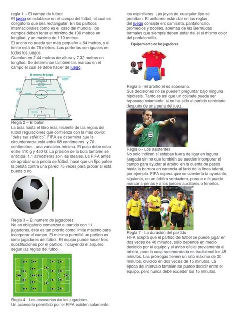 Reglas Del Futbol Pdf Variantes Deportivas Asociación De Futbol