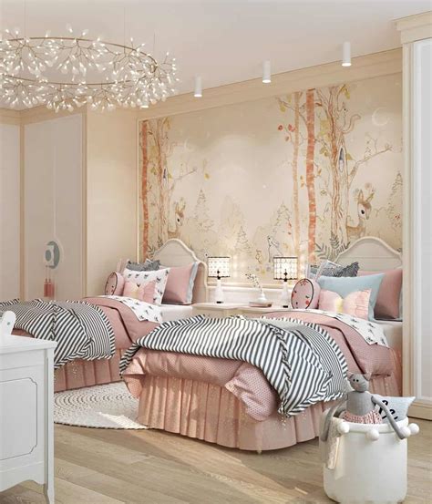 Tropical and botanical print wallpaper ideas 2021: Girls Bedroom 2020: Girls Room Design Trends (35+ Photo ...