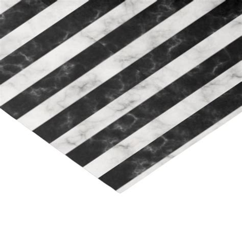 Bold Black And White Marble Stripes Tissue Paper Zazzle