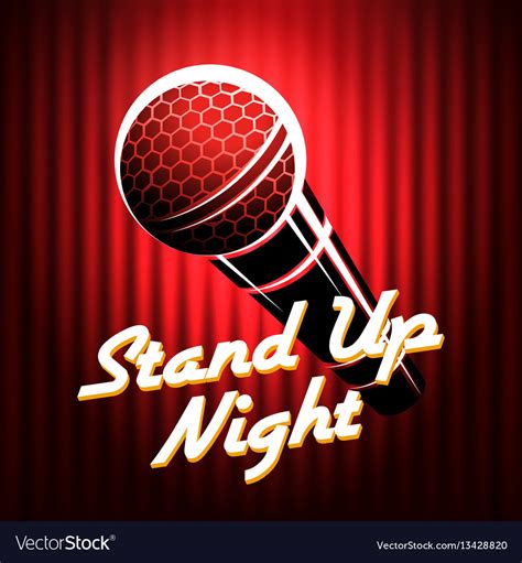Stand Up Comedians Night Show Poster Template Vector Image