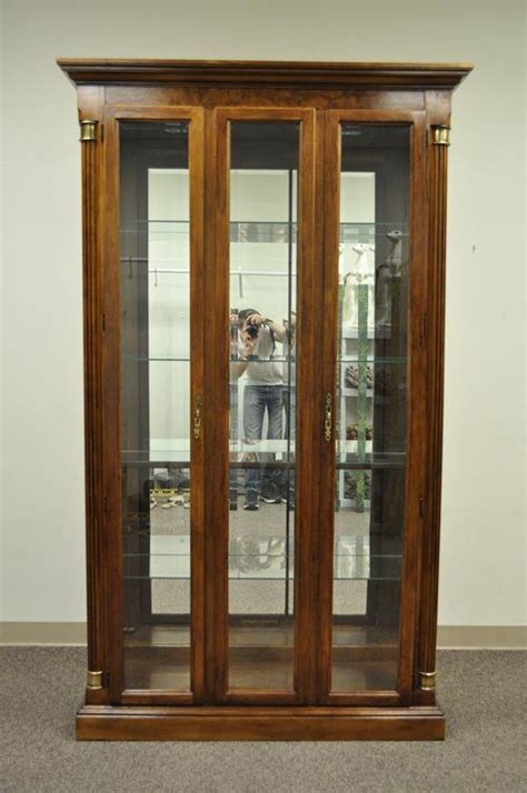 Curio cabinets are on sale every day at cymax! Vintage Pulaski Cherry Lighted Mirrored Curio Display ...