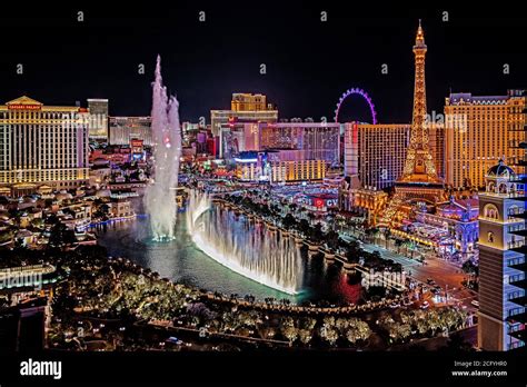 Las Vegas Nevada Panoramic View Of The Las Vegas Strip Stock Photo Alamy