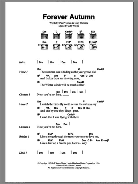 Wayne Forever Autumn Sheet Music For Guitar Chords Pdf