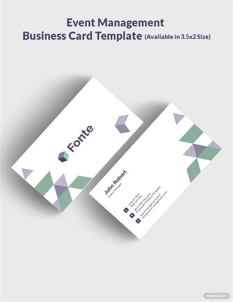 Event Management Business Card Template In Illustrator Psd Indesign